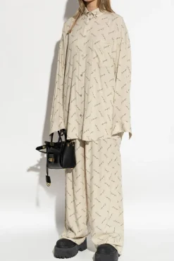 Balenciaga beige Pants with logo