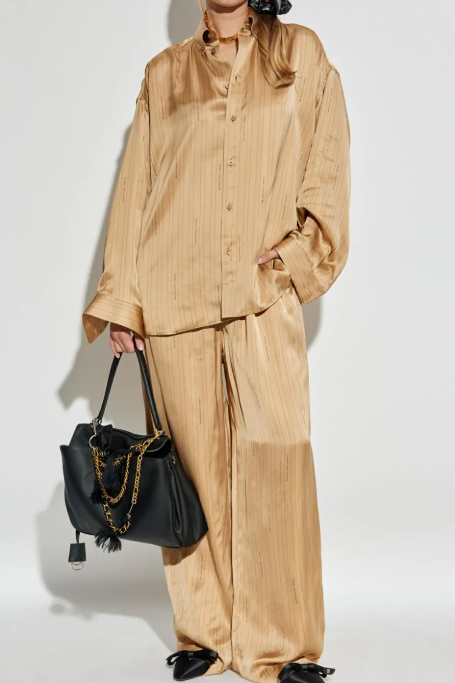 Balenciaga beige Shirt with a striped pattern