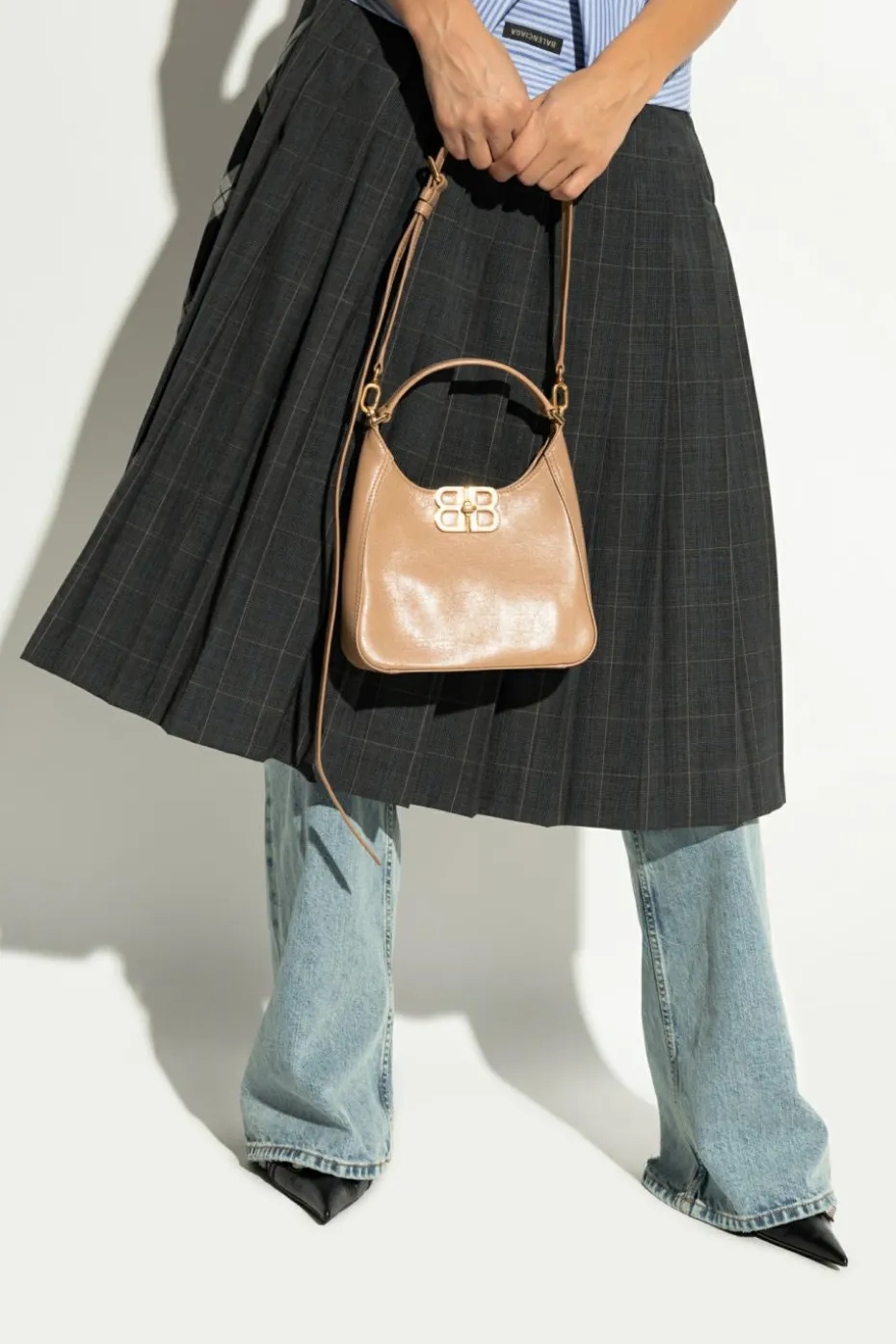 Balenciaga beige Shoulder bag BB Soft of hobo type