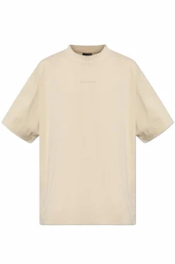 Balenciaga beige T-shirt with embroidered logo