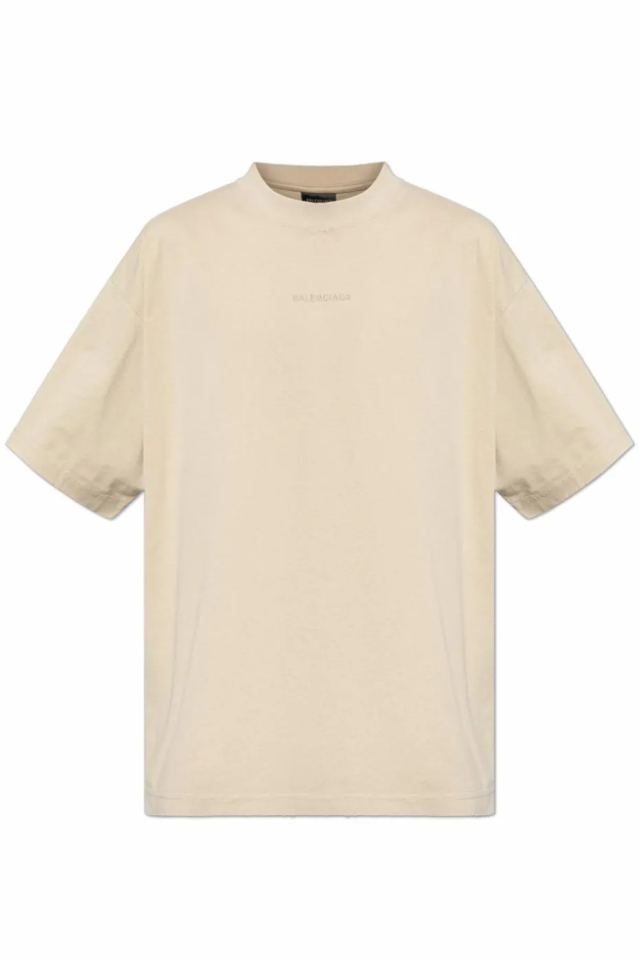 Balenciaga beige T-shirt with embroidered logo