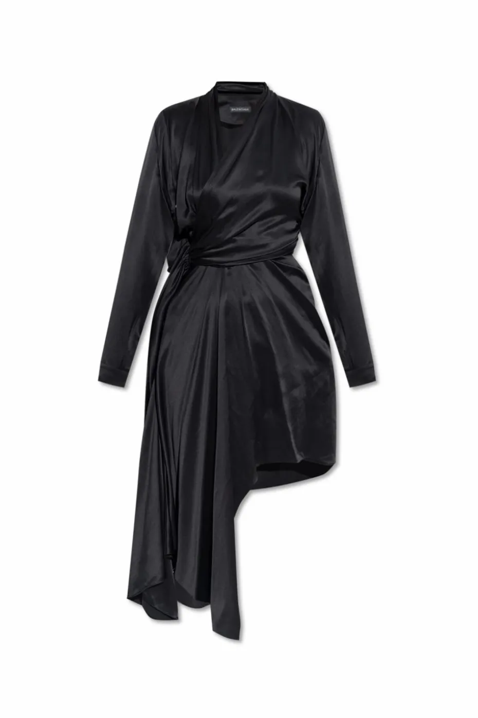 Balenciaga BLACK Asymmetrically cut silk dress