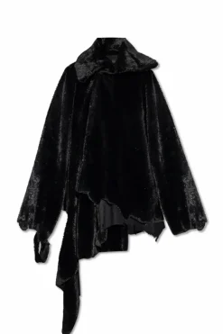 Balenciaga BLACK Asymmetrical cut faux fur