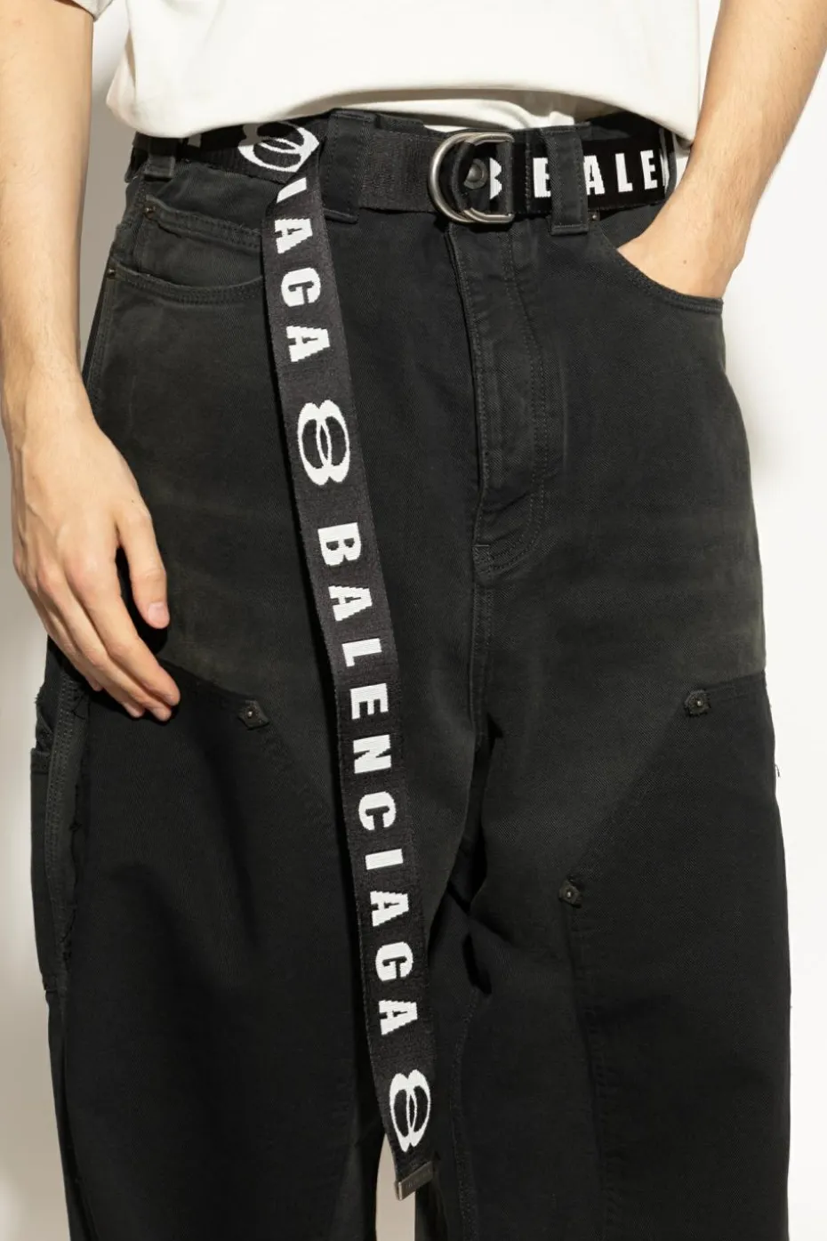 Balenciaga BLACK Belt with logo