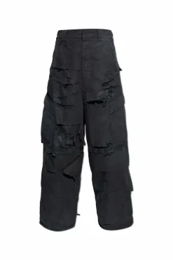Balenciaga BLACK Cargo trousers with a vintage effect