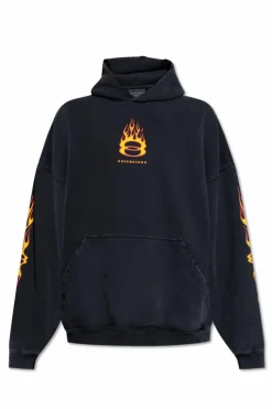 Balenciaga BLACK Cotton hoodie