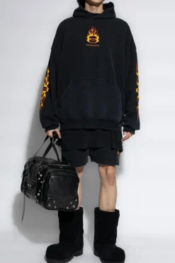 Balenciaga BLACK Cotton hoodie