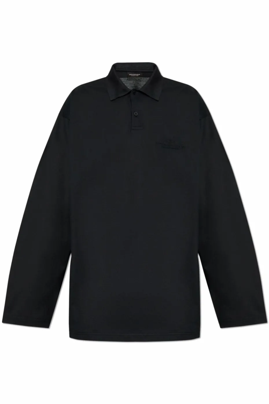 Balenciaga BLACK Cotton long-sleeve polo