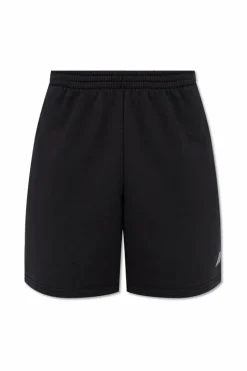 Balenciaga BLACK Cotton shorts with printed logo