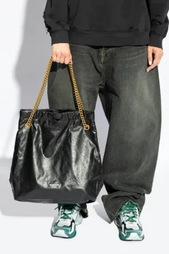 Balenciaga BLACK ‘Crush Medium’ Shopper Bag