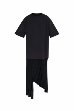 Balenciaga BLACK Dress with pleated hem