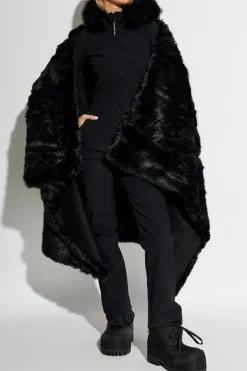Balenciaga BLACK Faux fur cape from the Skiwear collection
