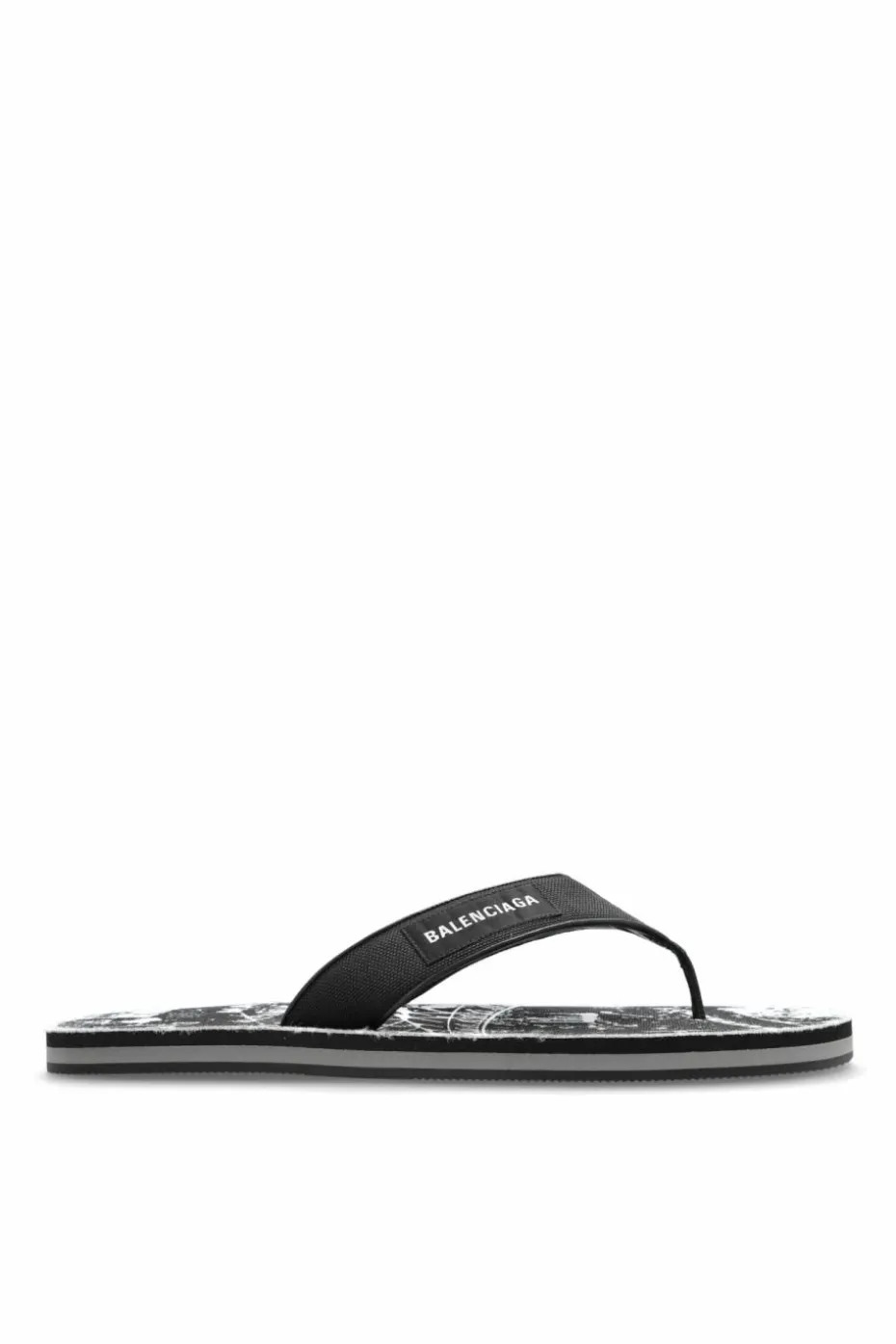 Balenciaga BLACK Flip-flops with logo