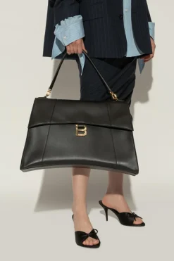 Balenciaga BLACK Handbag 'Hourglass Soft Large'