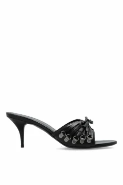 Balenciaga BLACK Heeled Slippers 'Cagole'