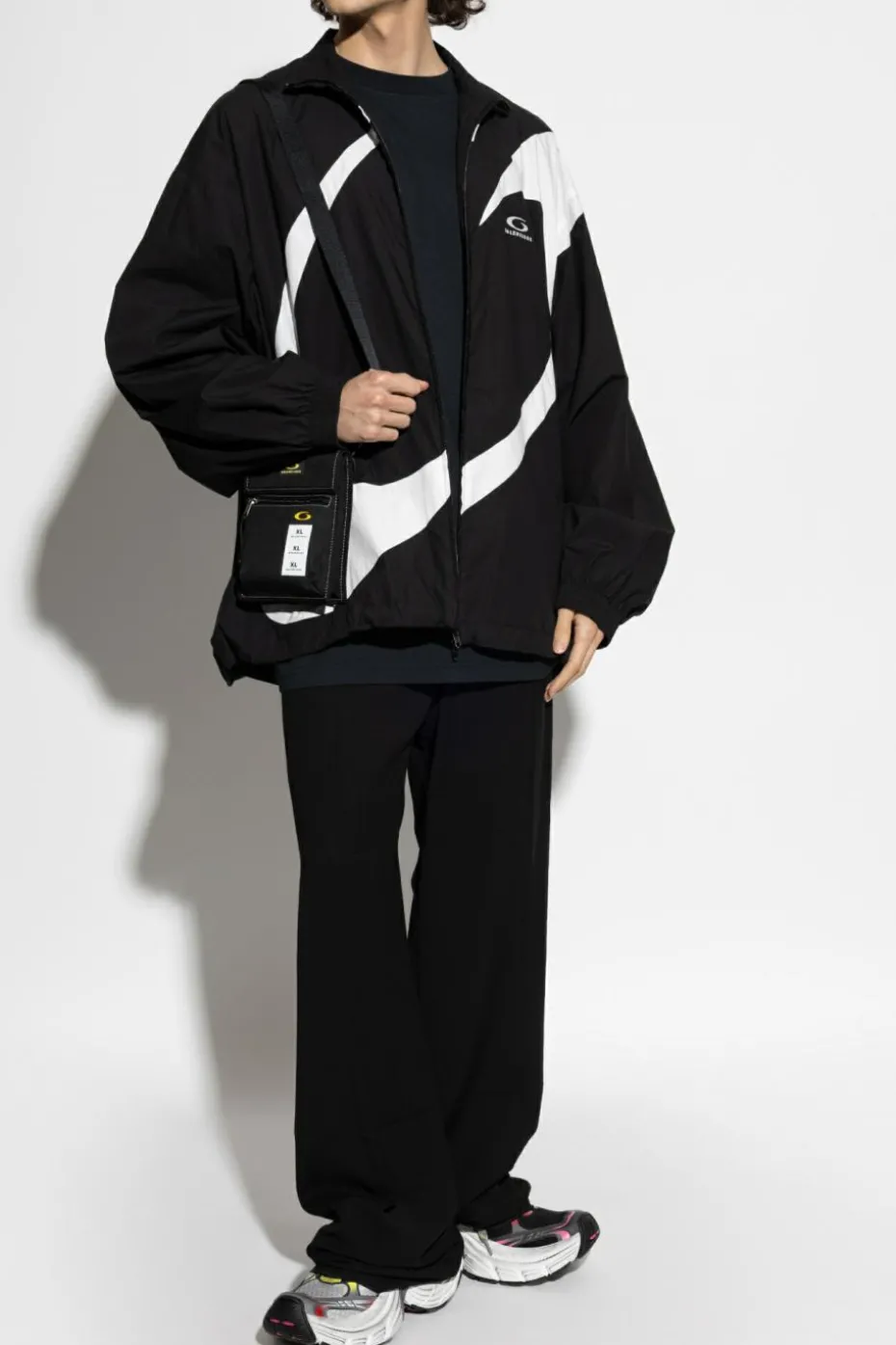 Balenciaga BLACK Jacket with stand-up collar
