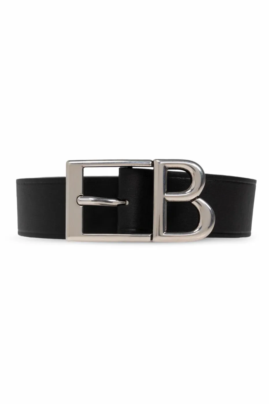 Balenciaga BLACK Leather belt with logo