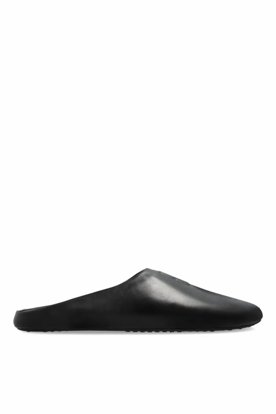 Balenciaga BLACK Leather slides with 'vintage' effect