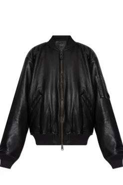 Balenciaga BLACK Leather jacket type bomber