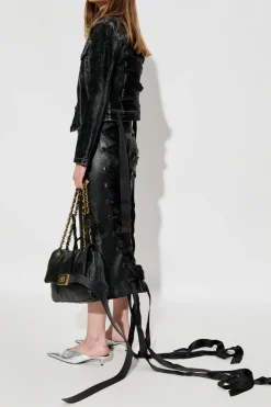 Balenciaga BLACK Leather skirt