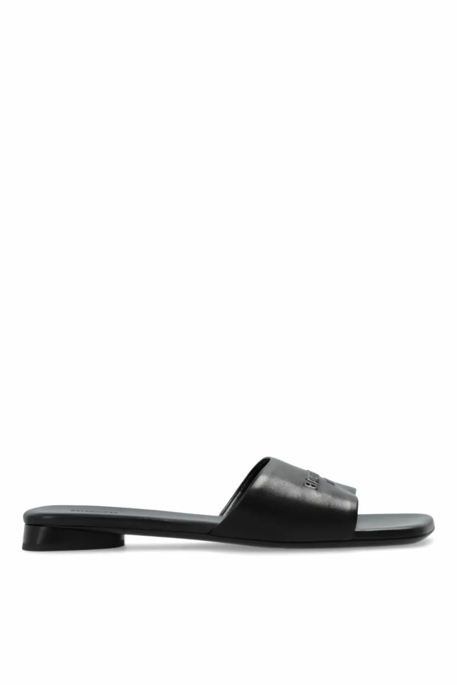 Balenciaga BLACK Leather Slippers 'Dutyfree'