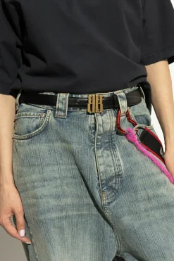 Balenciaga BLACK Leather belt