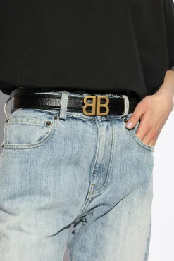 Balenciaga BLACK Leather belt