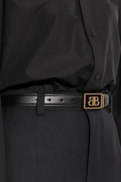 Balenciaga BLACK Leather belt
