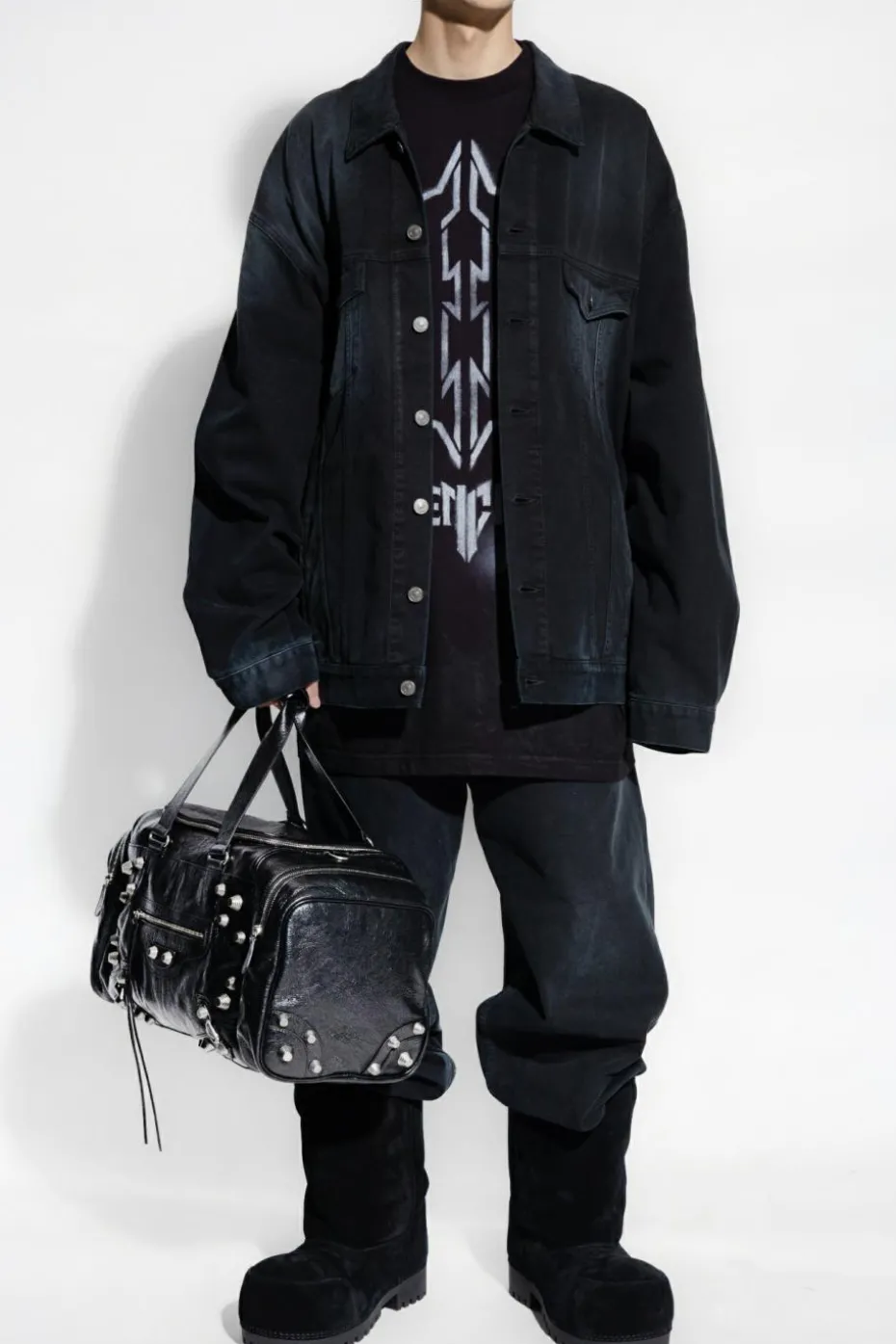 Balenciaga BLACK Loose-fit denim jacket