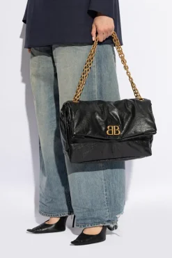 Balenciaga BLACK ‘Monaco M’ Shoulder Bag