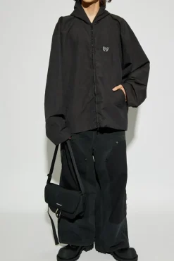 Balenciaga BLACK Oversize jacket with hood