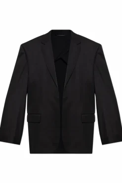 Balenciaga BLACK Oversized blazer made from mixed fabrics