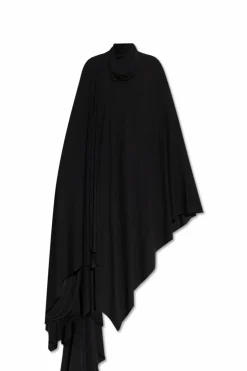 Balenciaga BLACK Oversize dress with a stand-up collar