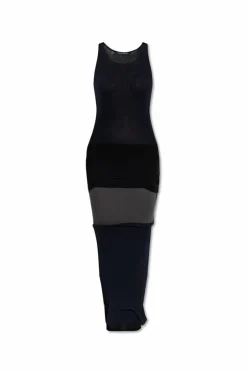 Balenciaga BLACK Ribbed bodycon dress