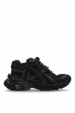 Balenciaga BLACK "Runner" sports shoes with shimmering crystals