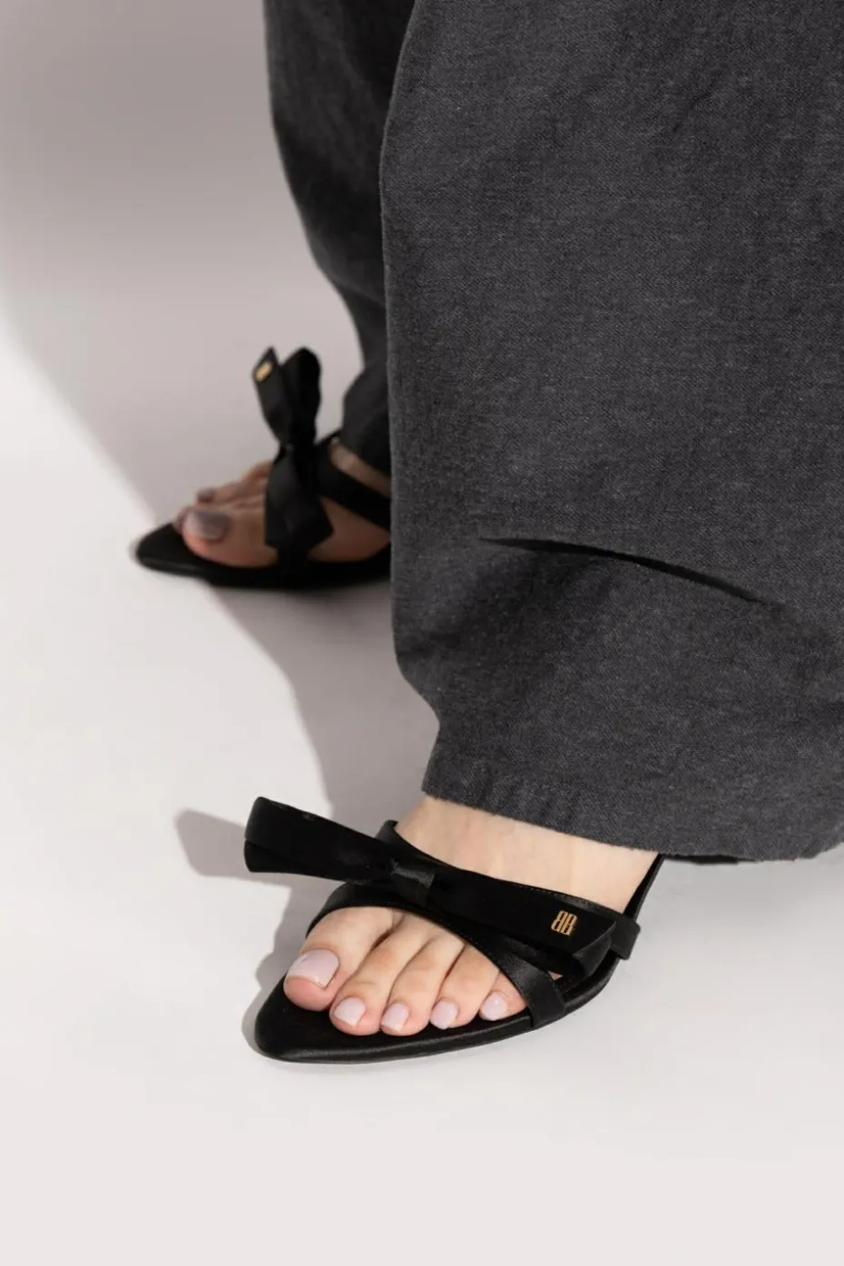 Balenciaga BLACK Satin heeled sandals