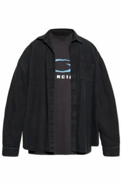 Balenciaga BLACK Shirt with sewn-in T-shirt