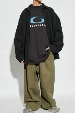 Balenciaga BLACK Shirt with sewn-in T-shirt