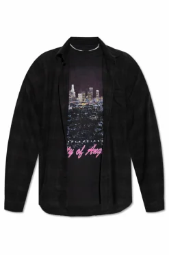 Balenciaga BLACK Shirt with sewn-in T-shirt