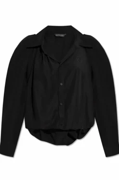 Balenciaga BLACK Shirt with embroidered logo