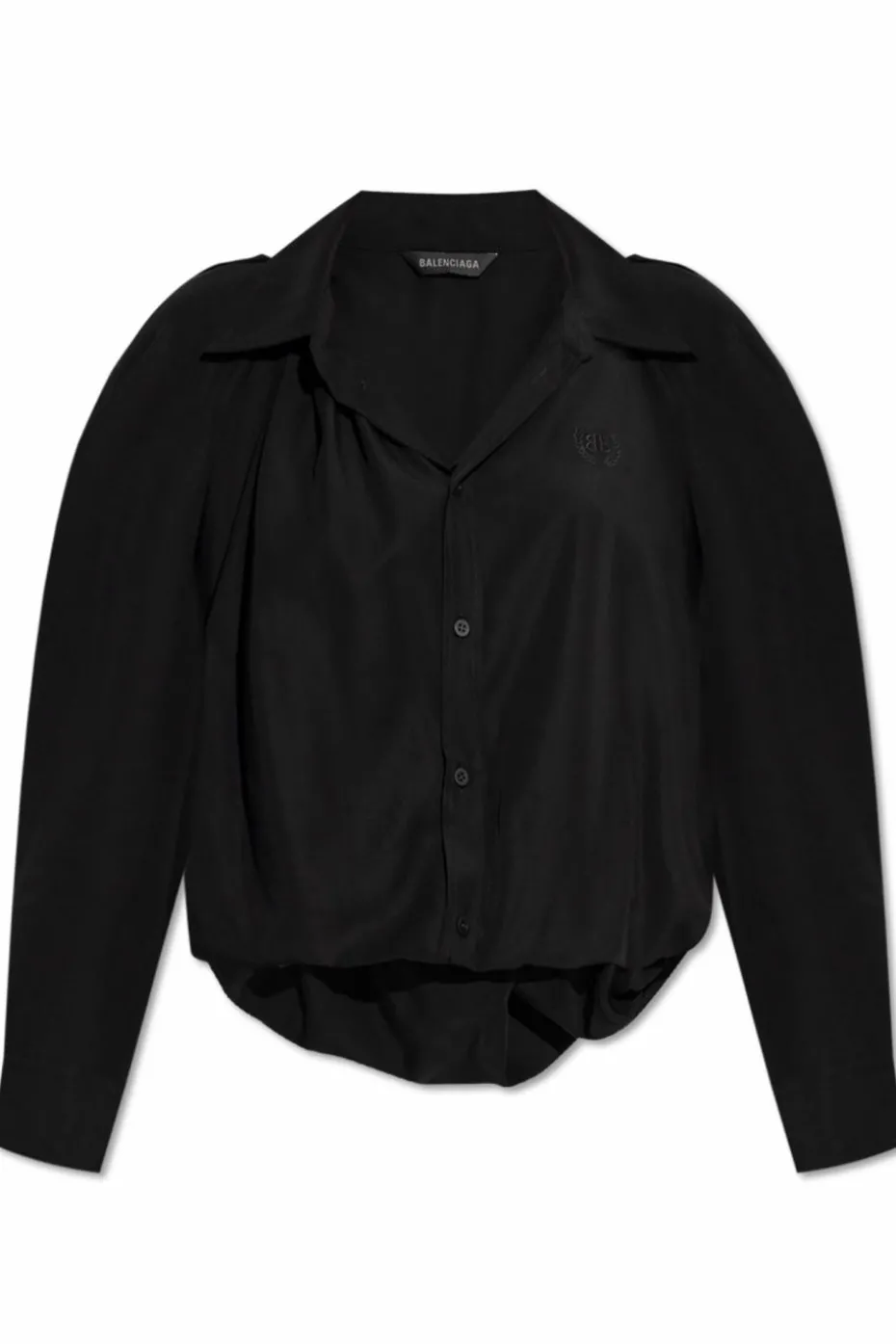 Balenciaga BLACK Shirt with embroidered logo