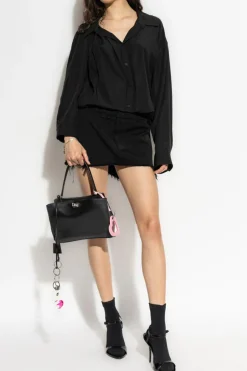 Balenciaga BLACK Shirt with embroidered logo