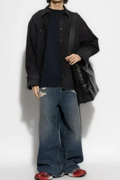 Balenciaga BLACK Shirt with `vintage` effect