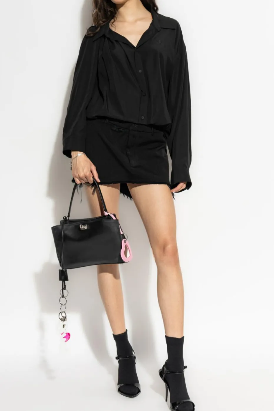 Balenciaga BLACK Short skirt with vintage effect