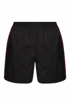 Balenciaga BLACK Shorts with embroidered logo