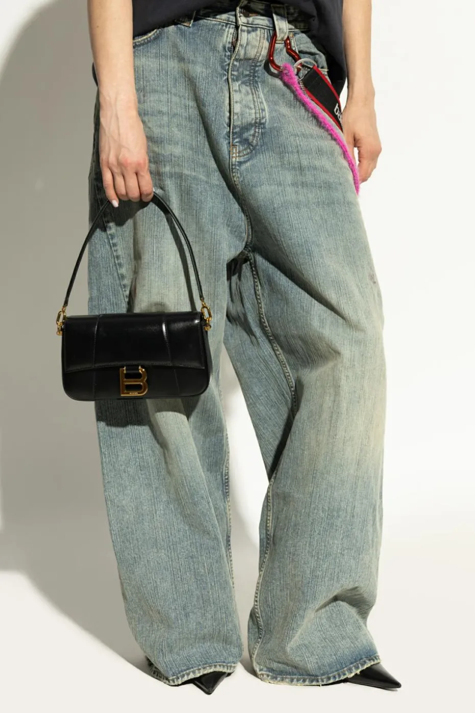 Balenciaga BLACK Shoulder bag `Hourglass Sling Small`