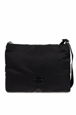 Balenciaga BLACK Shoulder bag with logo-shaped appliquƩ