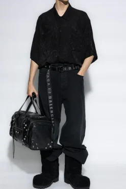 Balenciaga BLACK Silk shirt with pocket