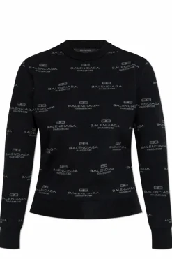 Balenciaga BLACK Sweater with logo