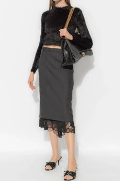 Balenciaga BLACK Sweater with Decorative Trim